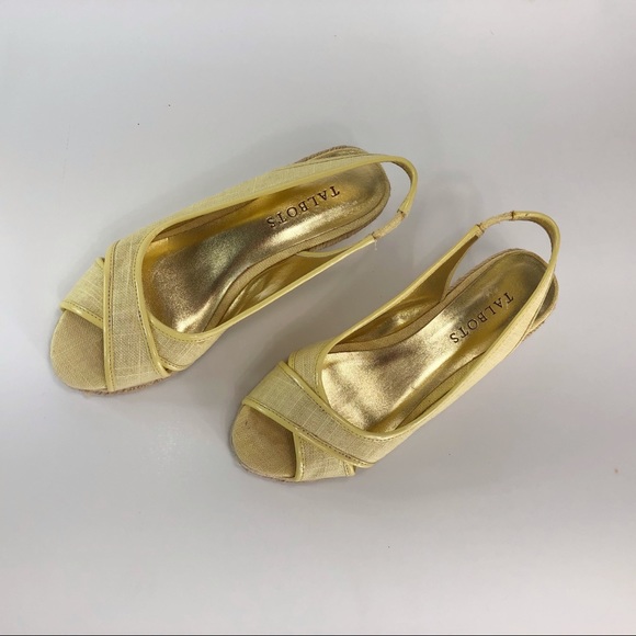 Talbots Wedged Heels yellow size 5.5 (#20) - Picture 2 of 8